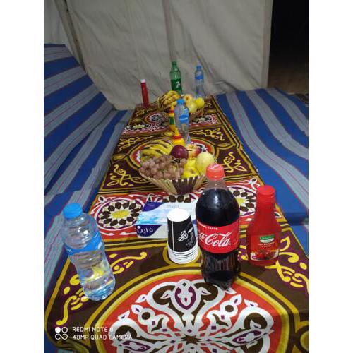White desert camping tent