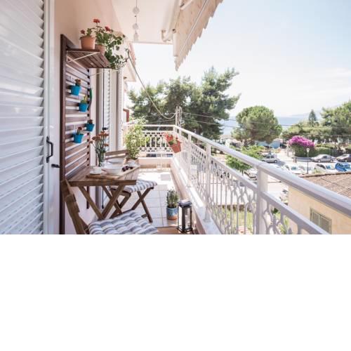 White stone apartment, seafront in Zante town