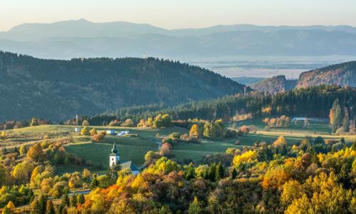 Kremnické vrchy u Banské Bystrice a aqualandu v Penzionu Horec s polopenzí
